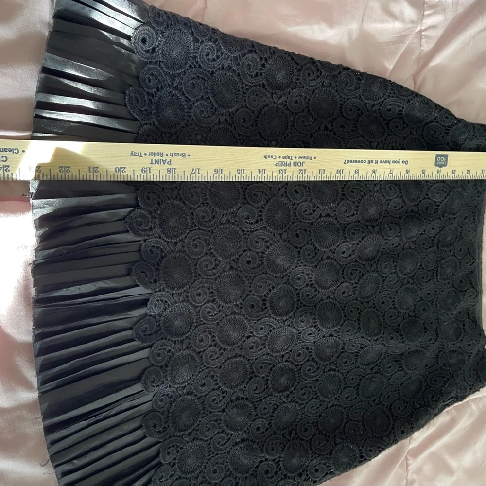 Leifsdottir Black Lace A-Line Skirt Anthropologie - Picture 4 of 6